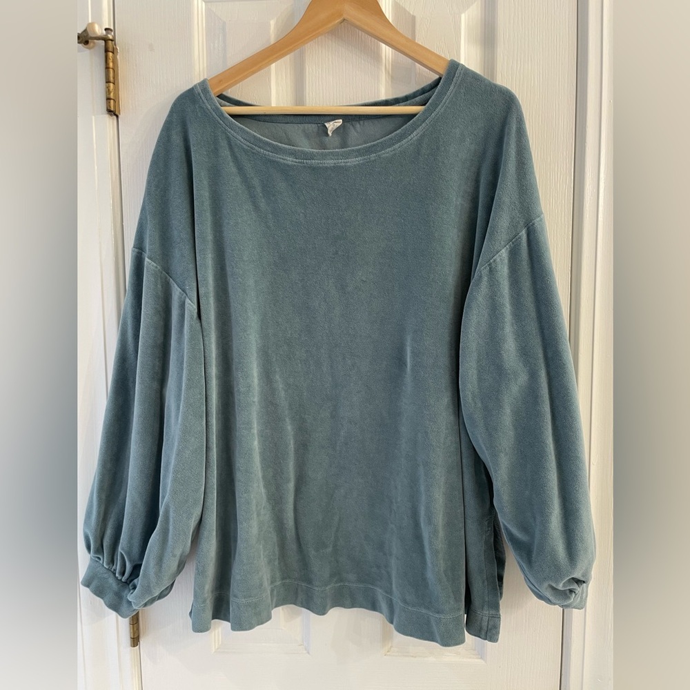 Kate Quinn Crushed Velvet Cotton Pullover